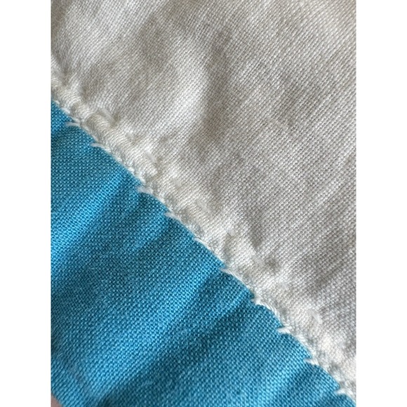 Vintage Hand-Stitched Lemoyne Star Summer Quilt Coverlet 8 Point  73" X 67" - Picture 16 of 16